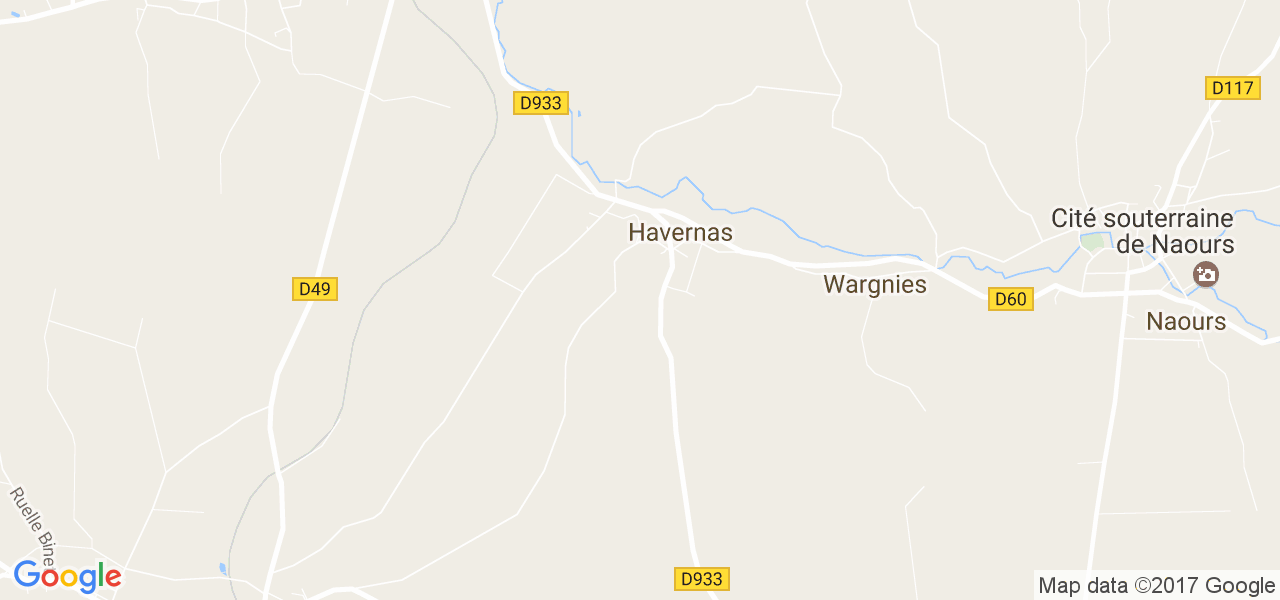 map de la ville de Havernas