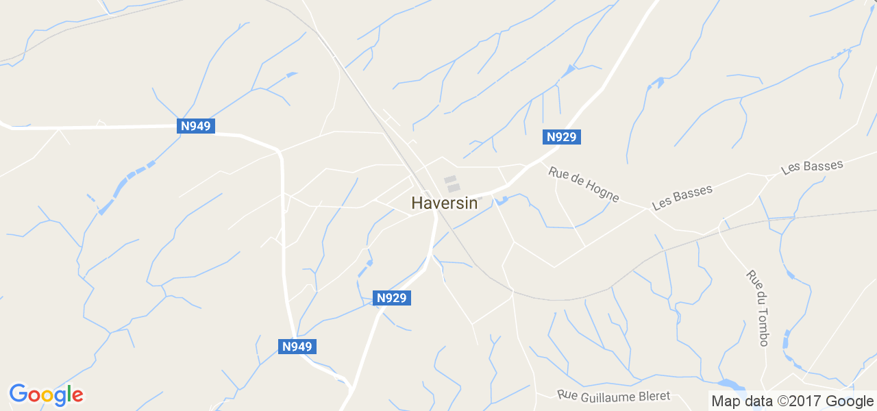 map de la ville de Haversin