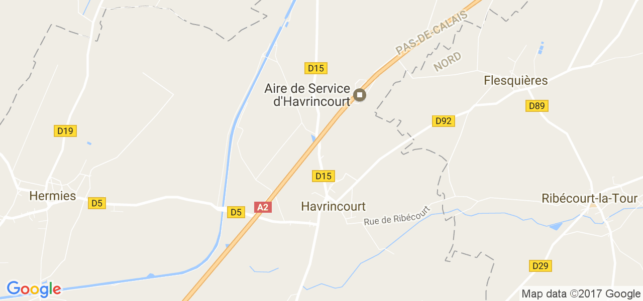 map de la ville de Havrincourt