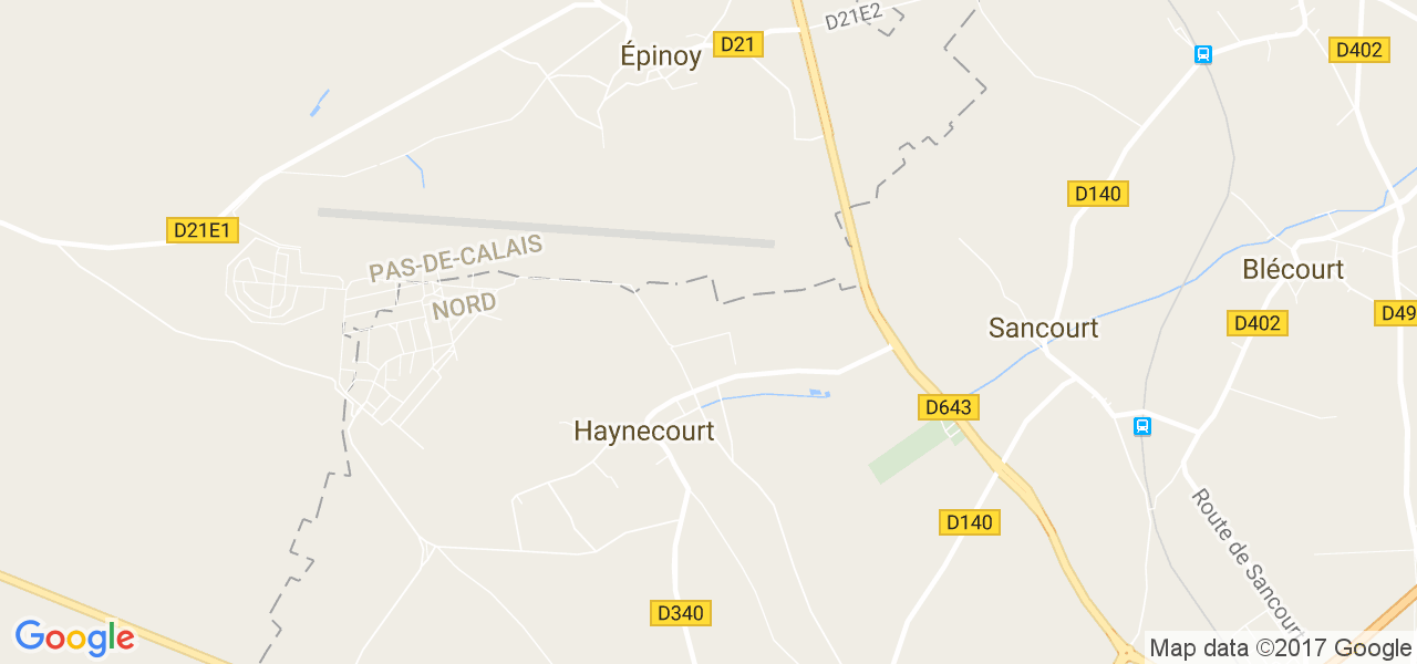 map de la ville de Haynecourt