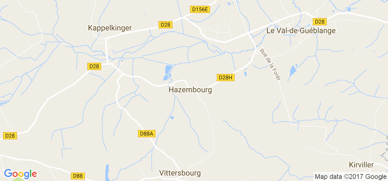 map de la ville de Hazembourg