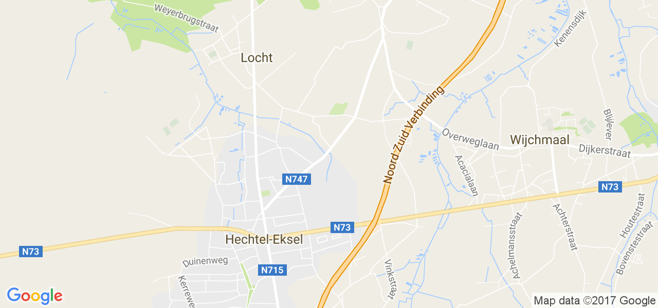 map de la ville de Hechtel-Eksel