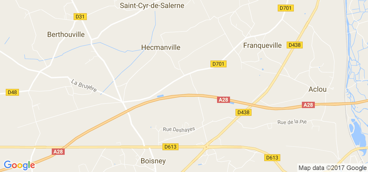 map de la ville de Hecmanville