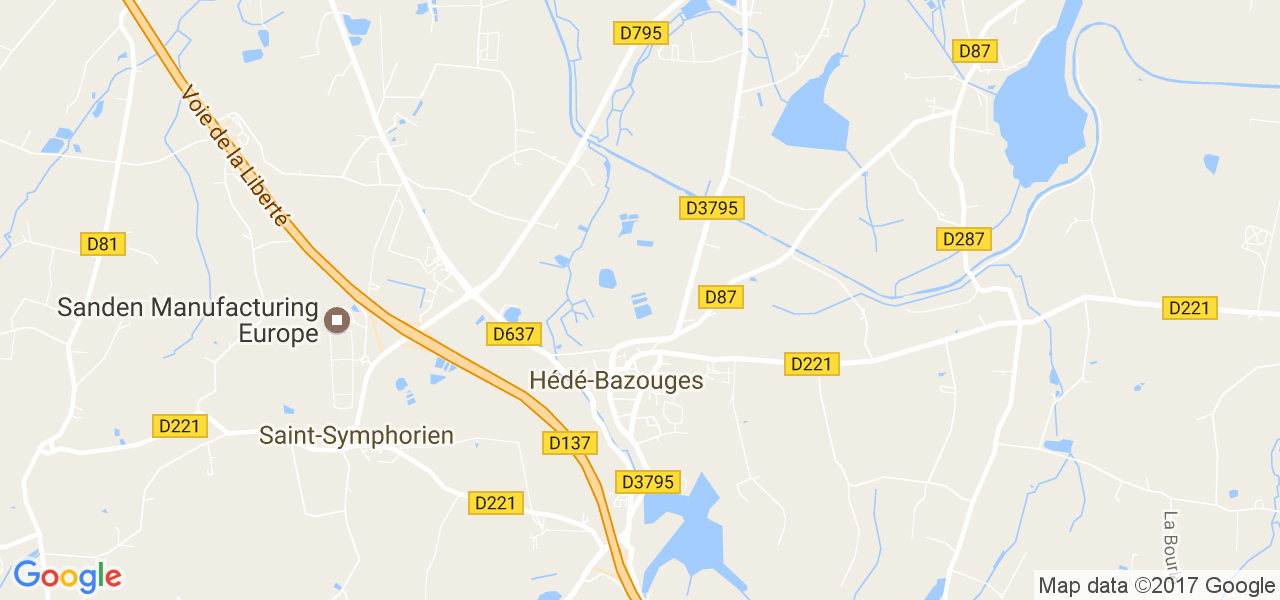 map de la ville de Hédé-Bazouges