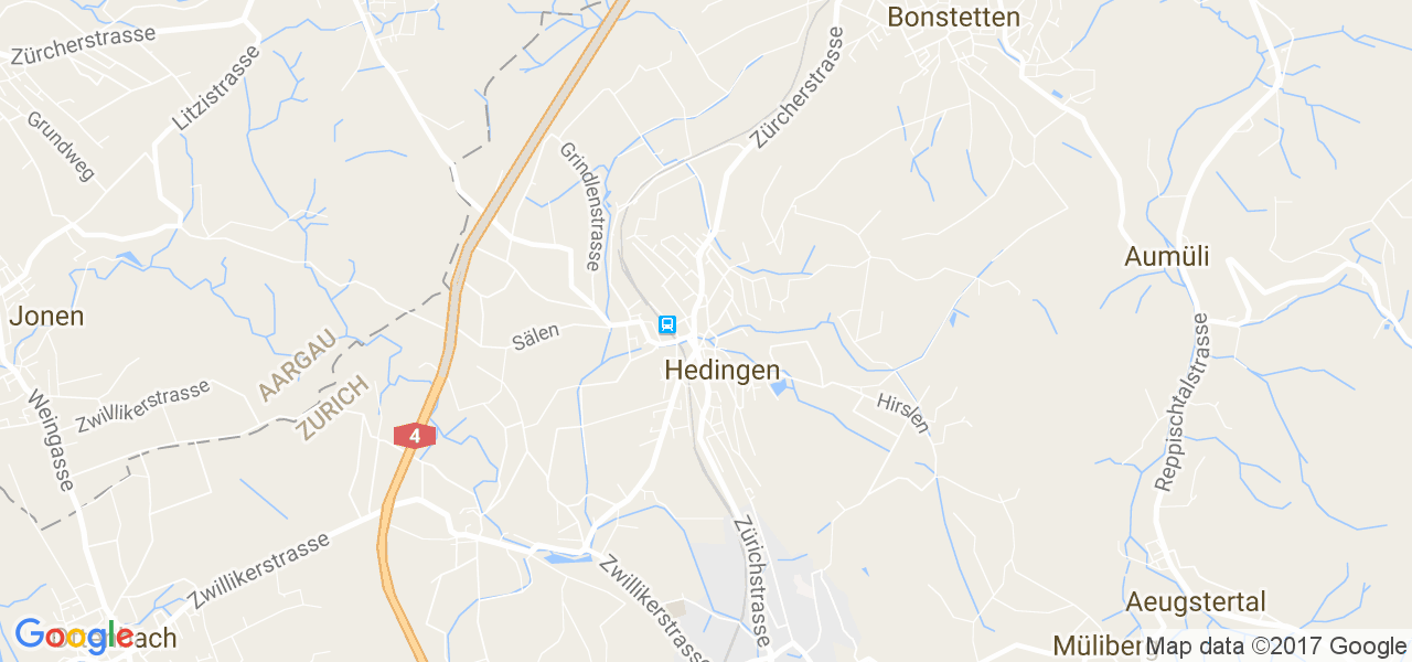 map de la ville de Hedingen