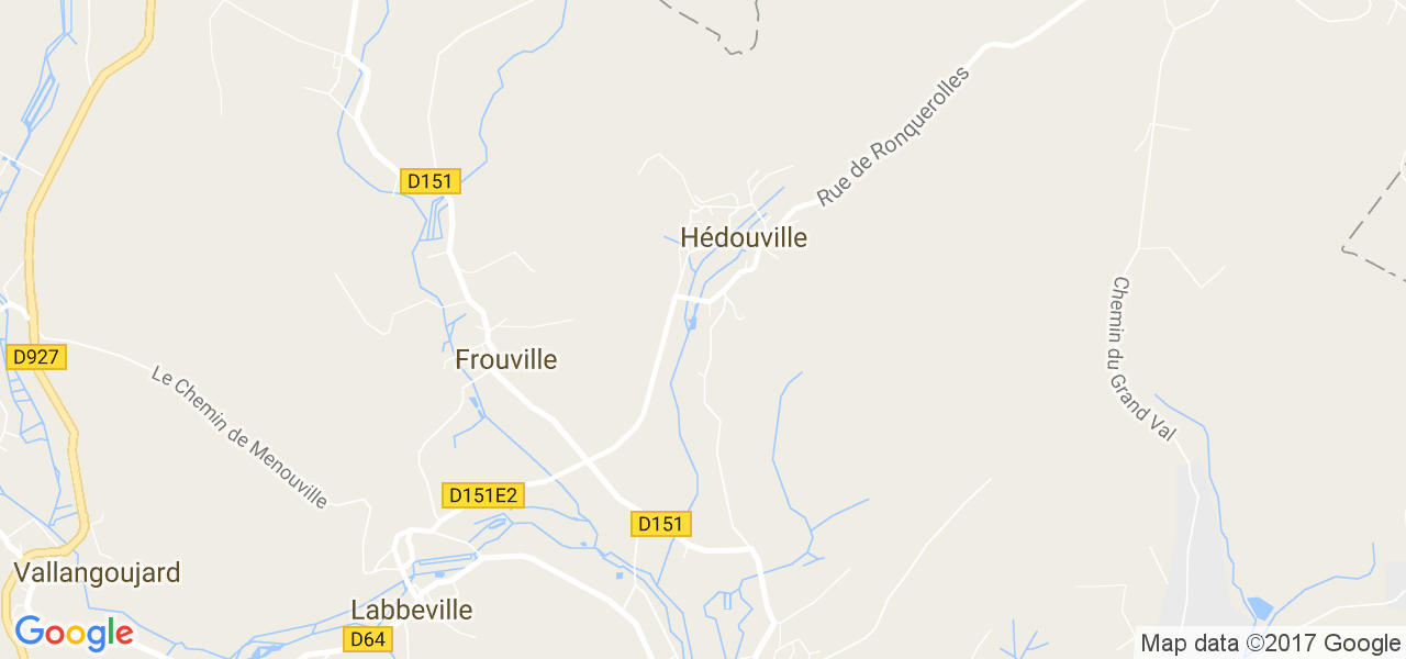 map de la ville de Hédouville