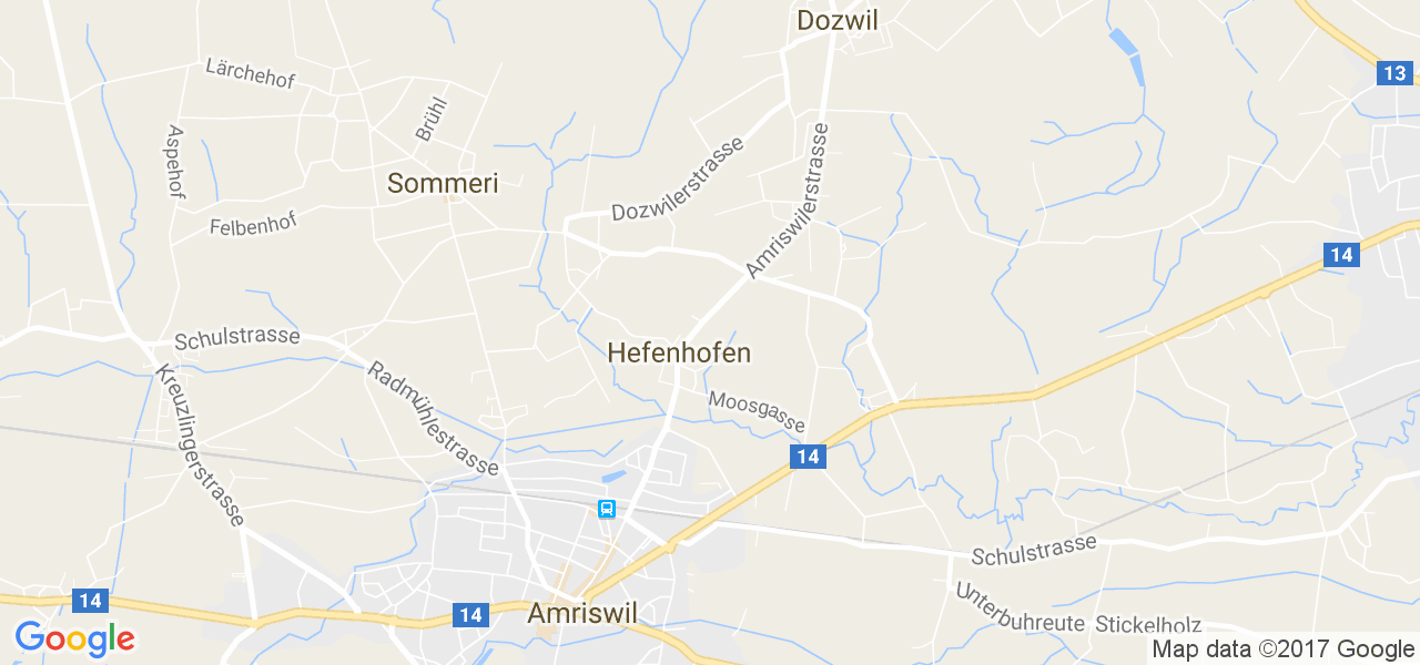 map de la ville de Hefenhofen