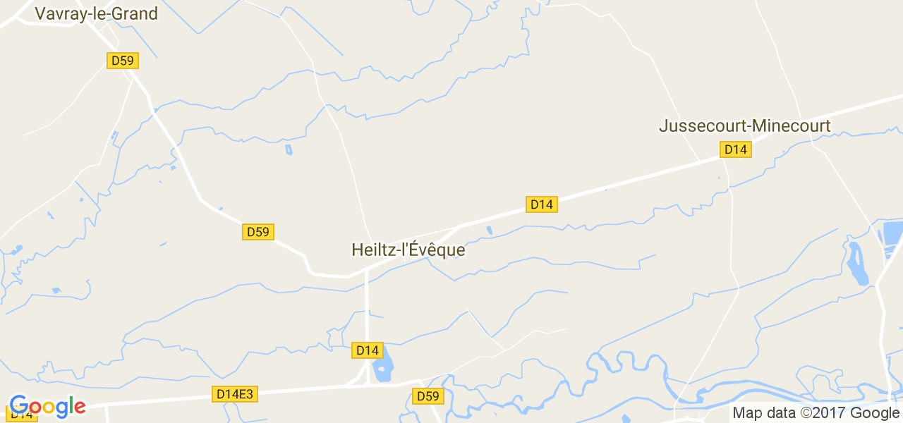 map de la ville de Heiltz-l'Évêque