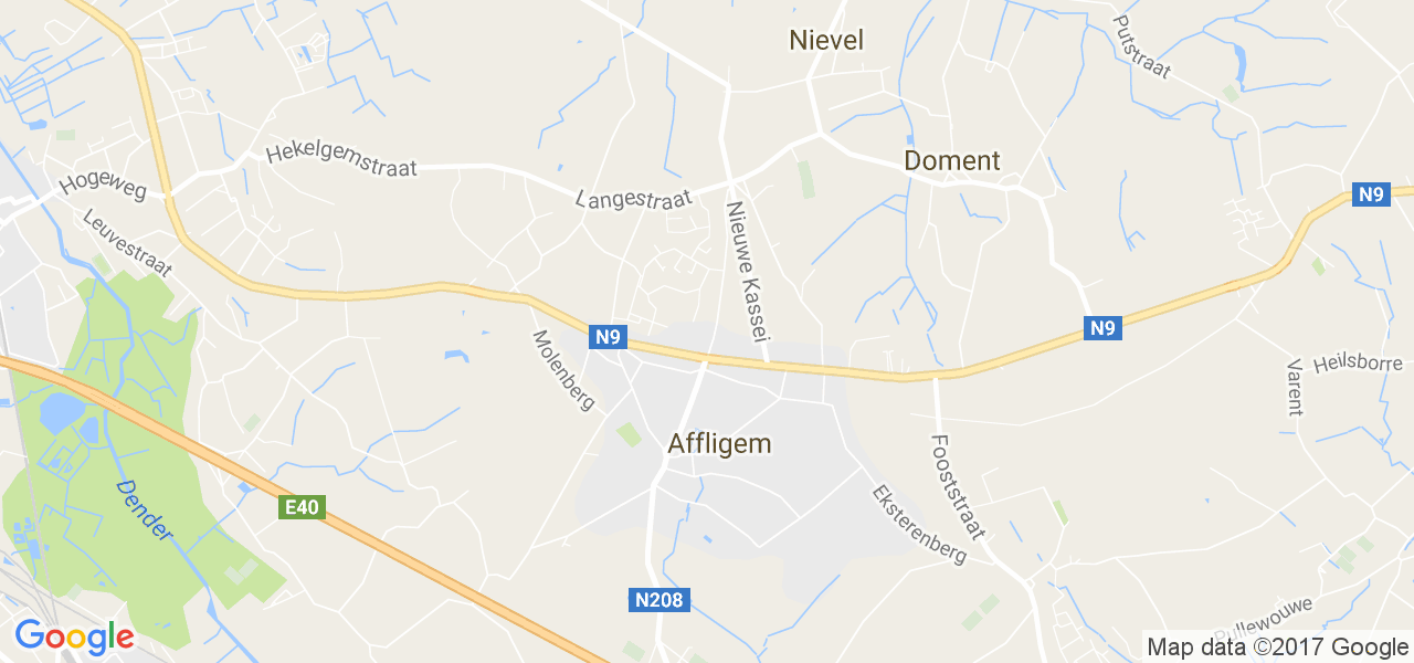 map de la ville de Hekelgem