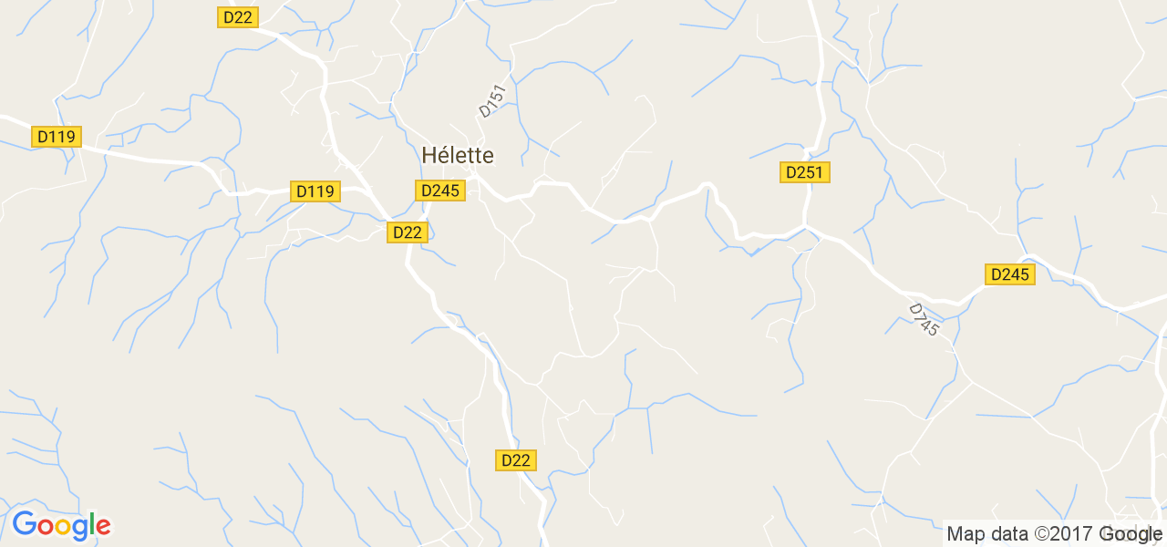 map de la ville de Hélette