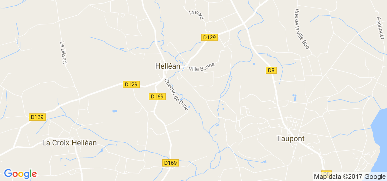 map de la ville de Helléan