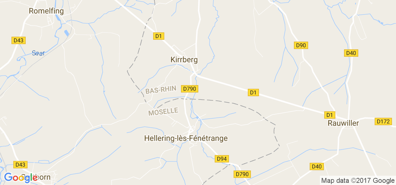 map de la ville de Hellering-lès-Fénétrange