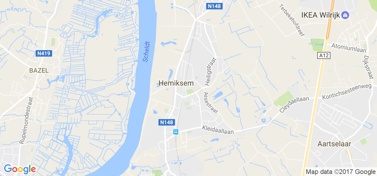 map de la ville de Hemiksem