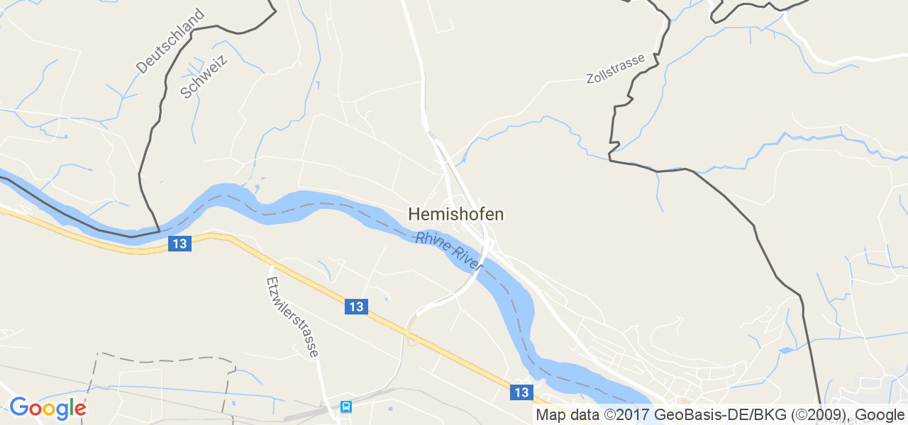 map de la ville de Hemishofen