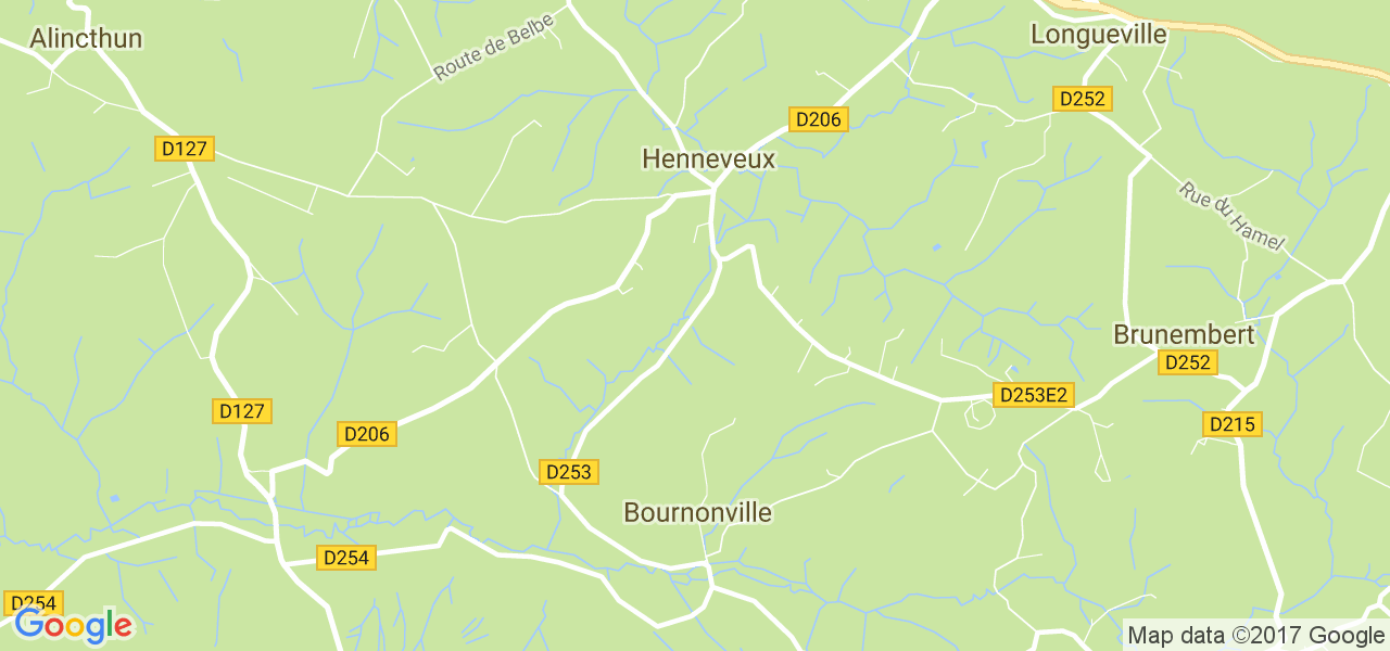 map de la ville de Henneveux