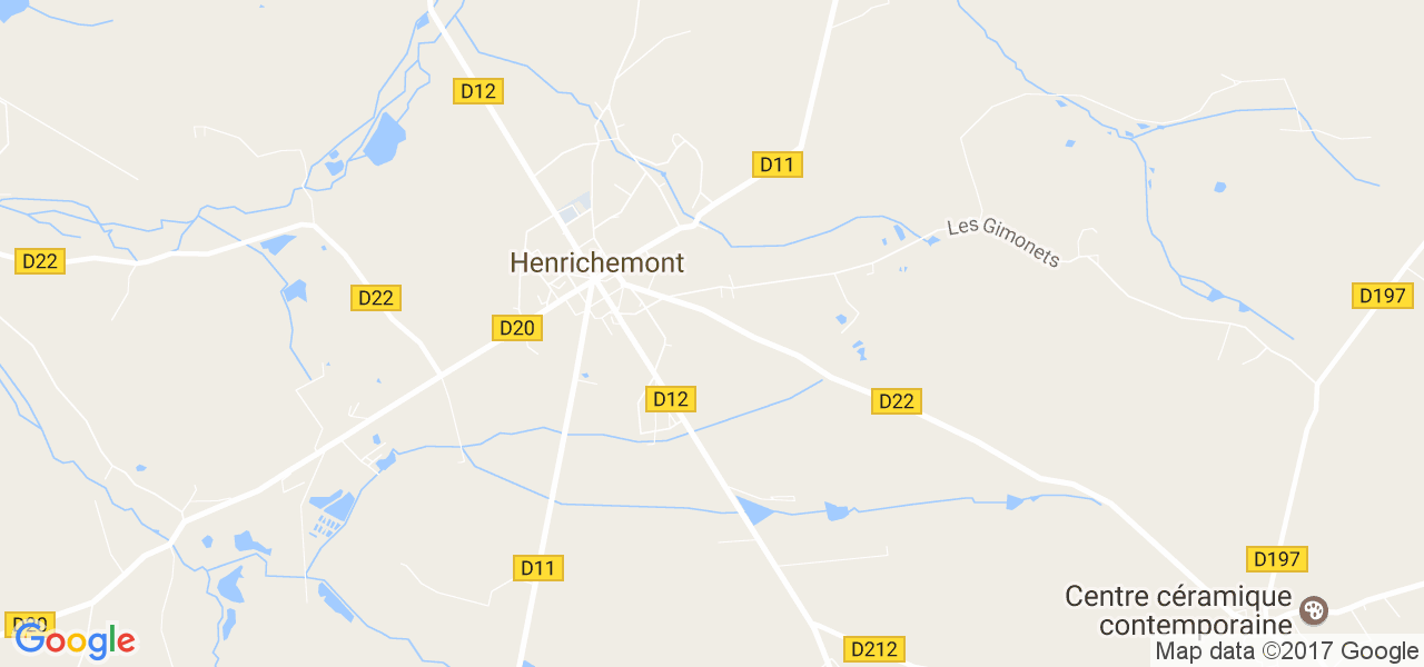 map de la ville de Henrichemont