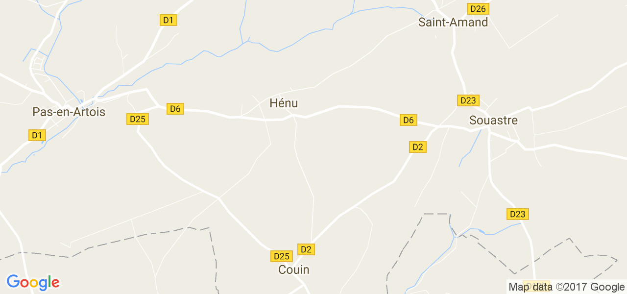 map de la ville de Hénu