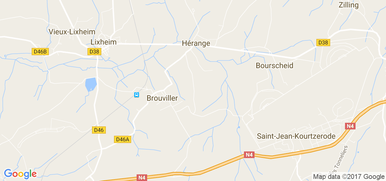 map de la ville de Hérange