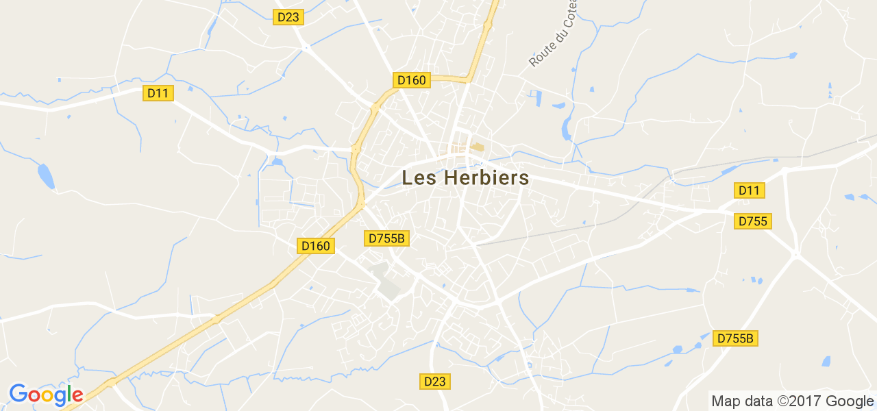 map de la ville de Herbiers