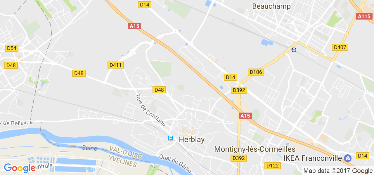 map de la ville de Herblay