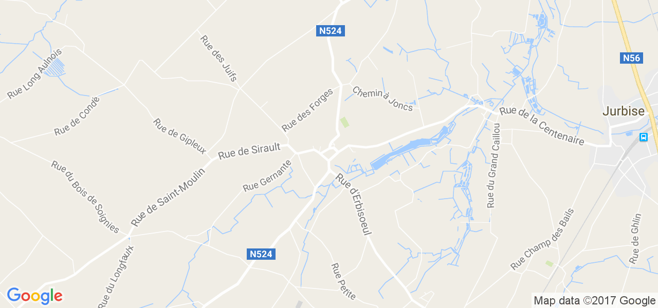 map de la ville de Herchies