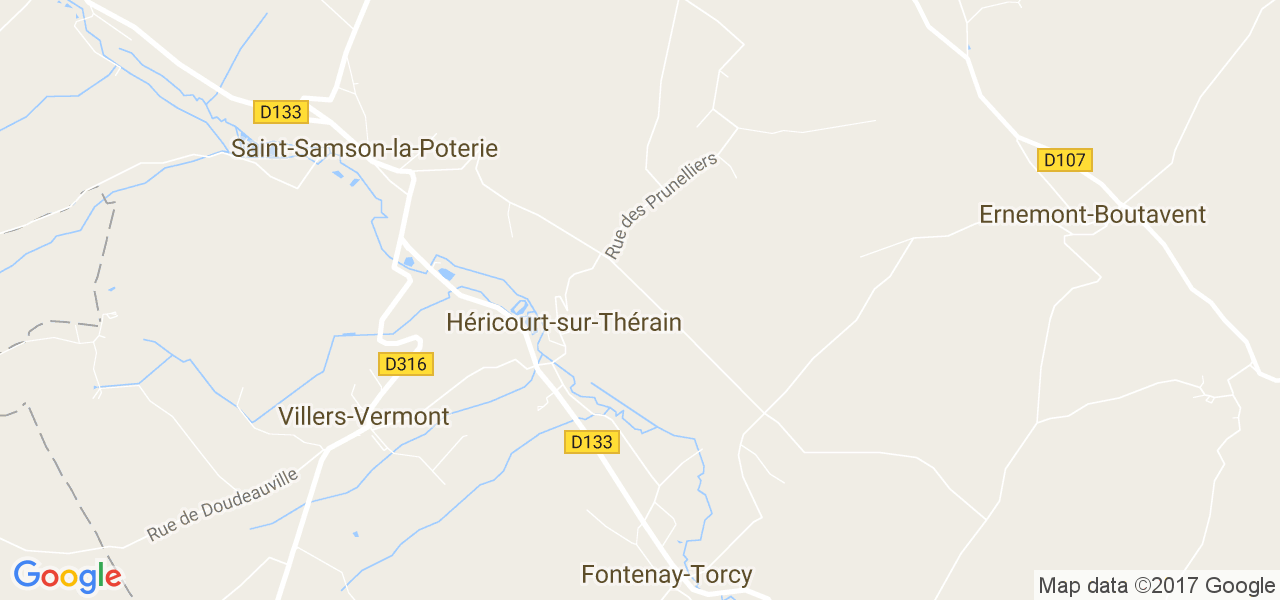 map de la ville de Héricourt-sur-Thérain