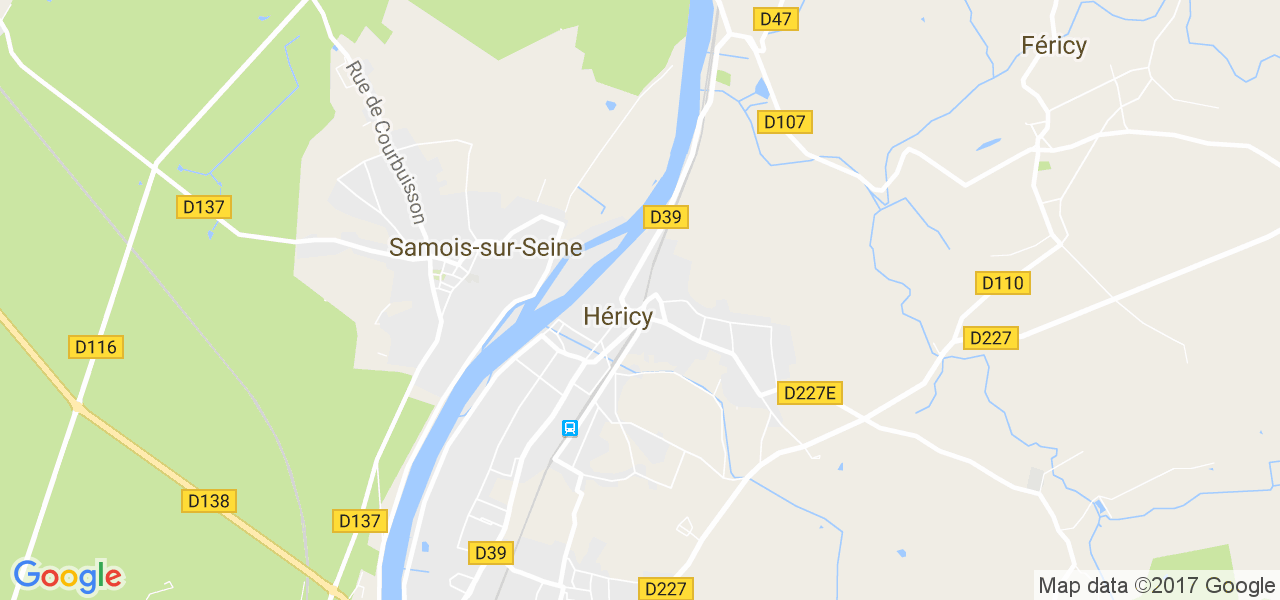 map de la ville de Héricy