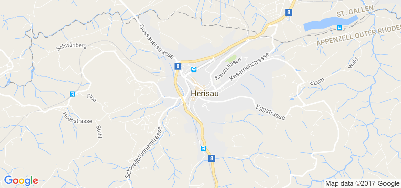 map de la ville de Herisau