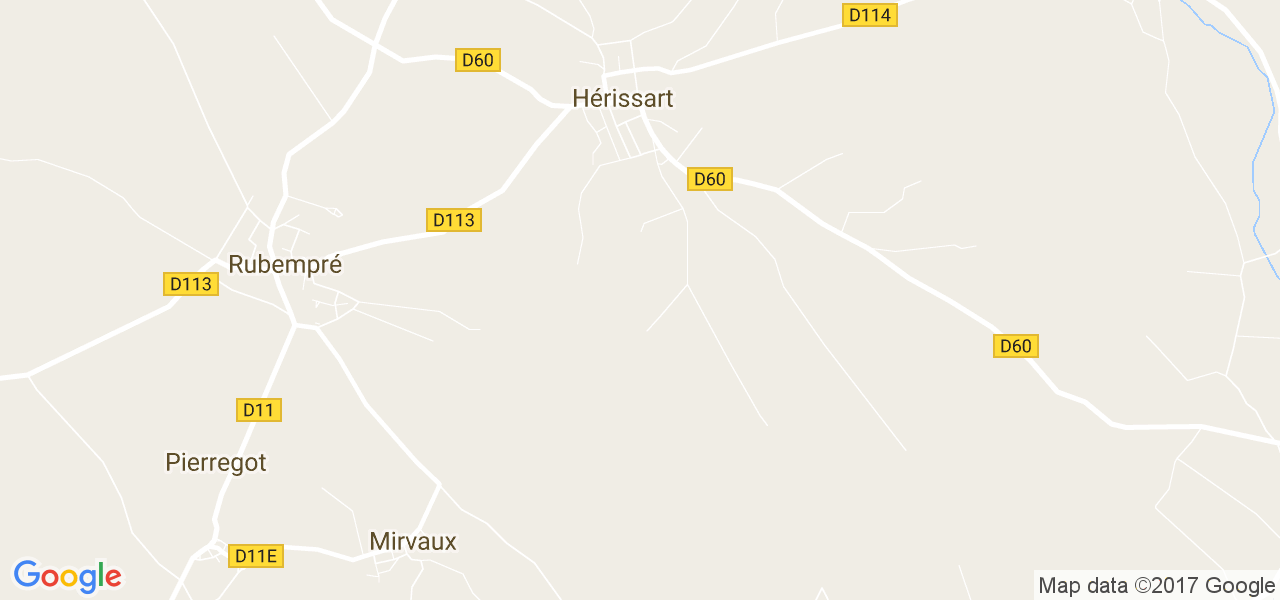 map de la ville de Hérissart