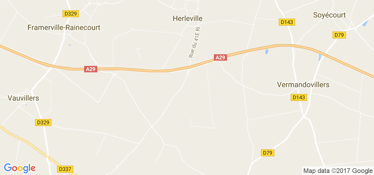 map de la ville de Herleville