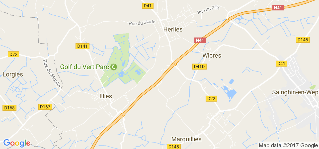 map de la ville de Herlies