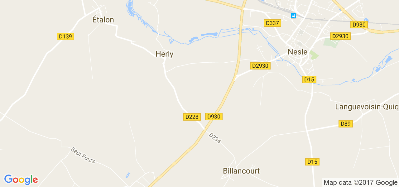 map de la ville de Herly