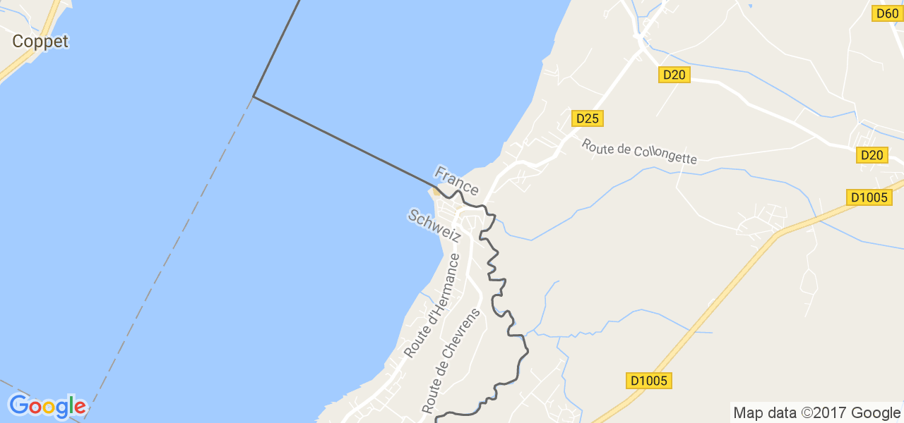 map de la ville de Hermance