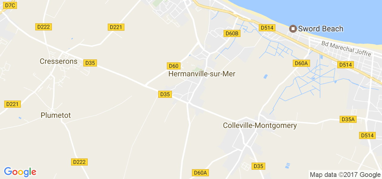 map de la ville de Hermanville-sur-Mer