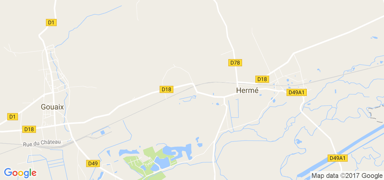 map de la ville de Hermé