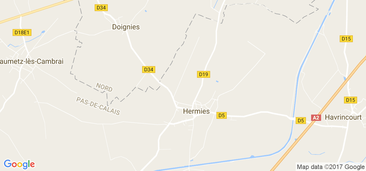 map de la ville de Hermies