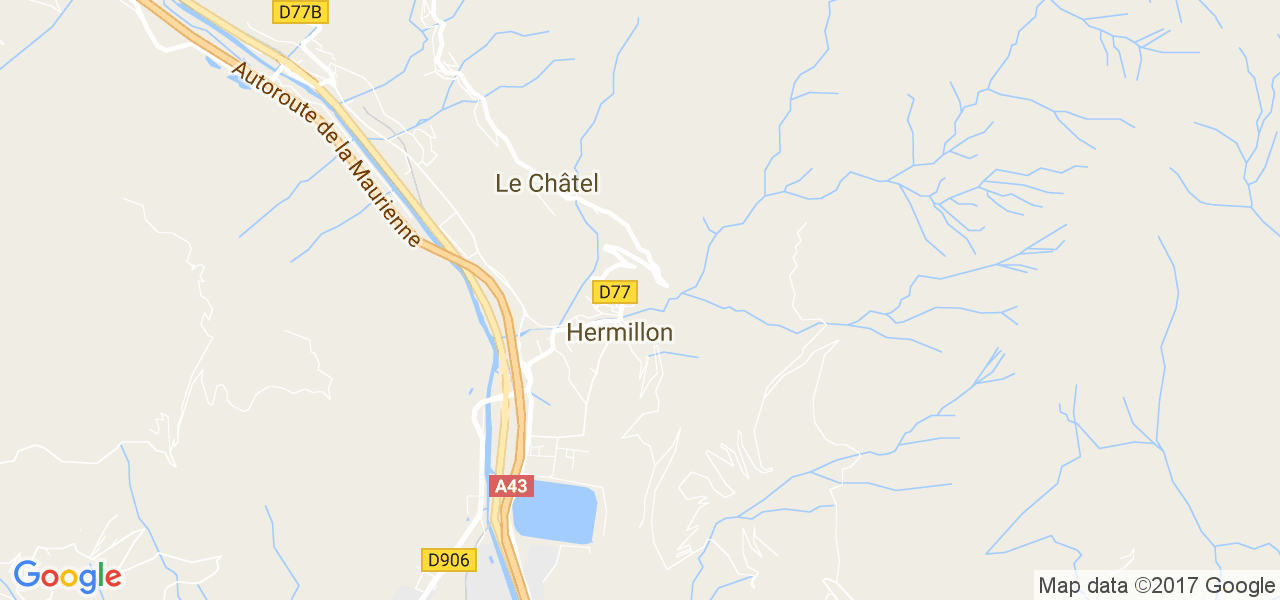 map de la ville de Hermillon