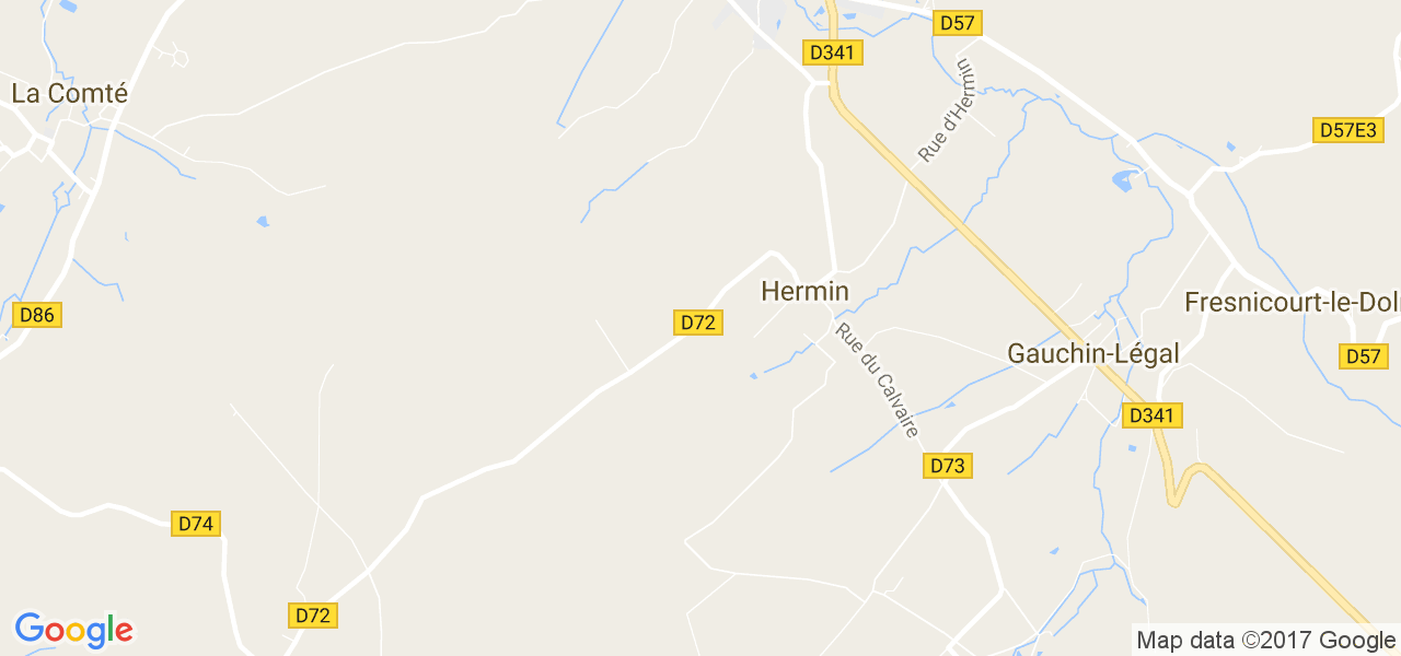 map de la ville de Hermin