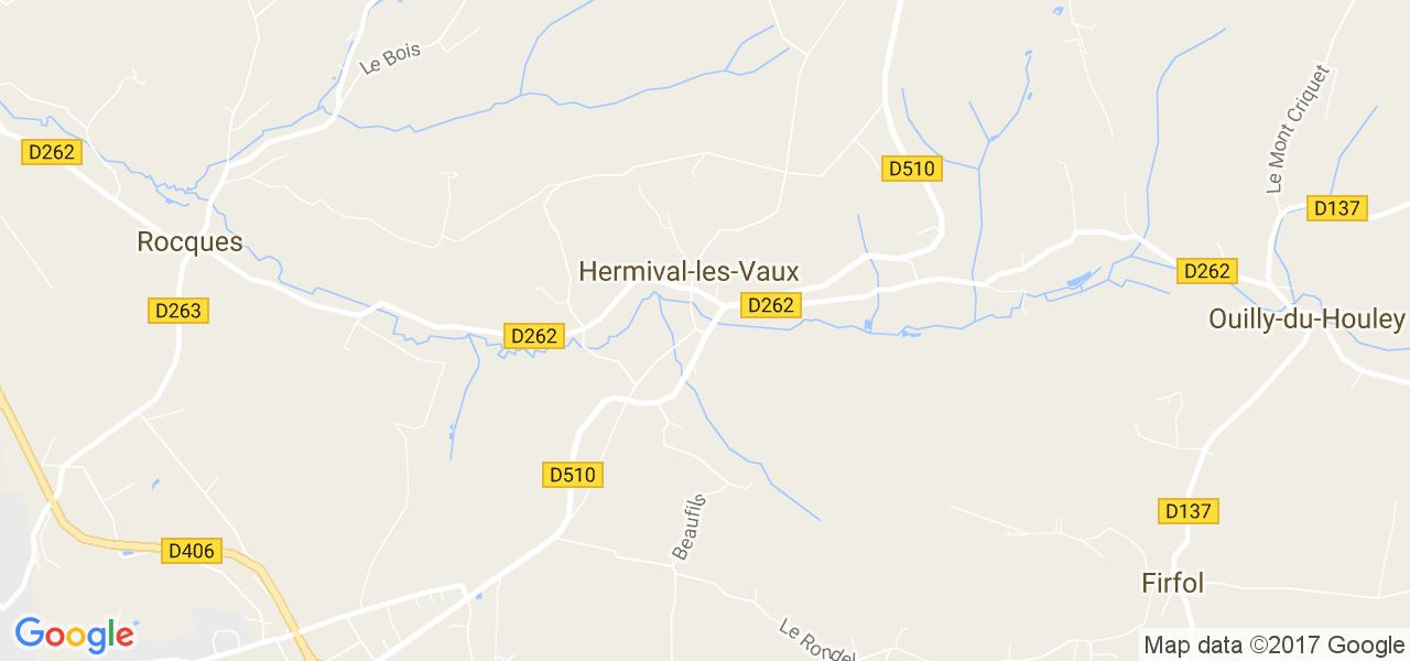 map de la ville de Hermival-les-Vaux