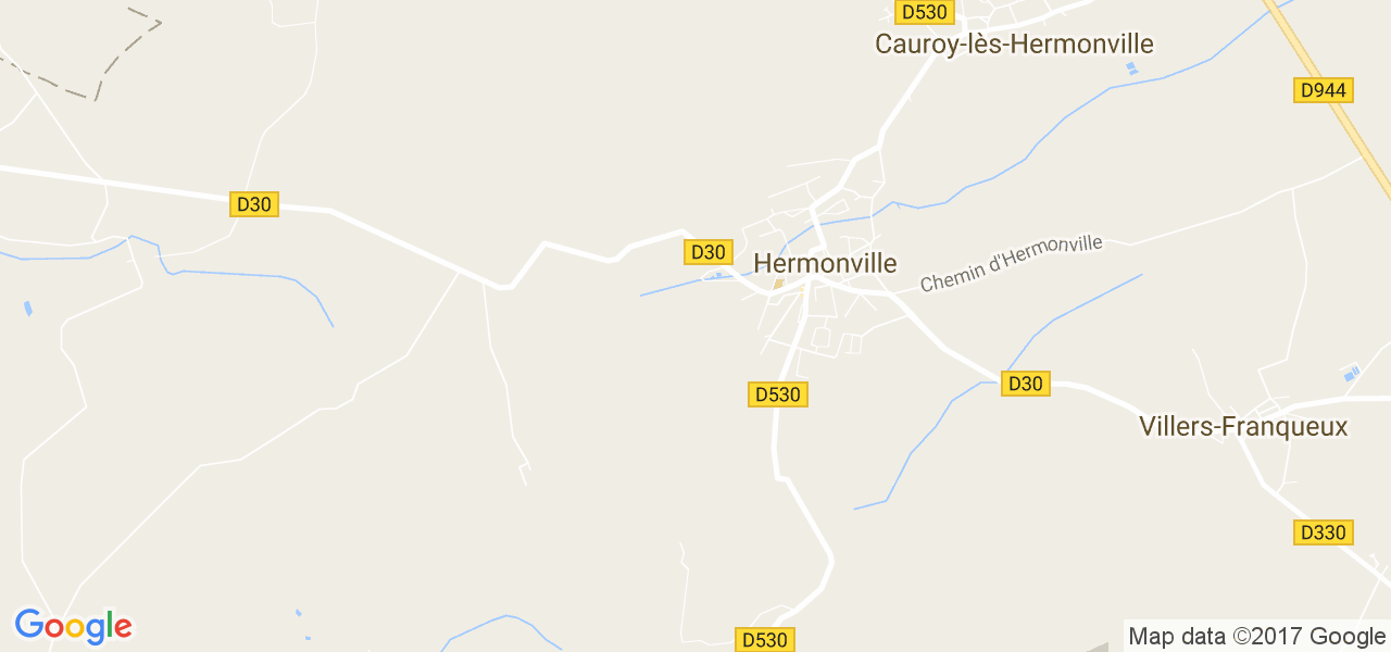 map de la ville de Hermonville