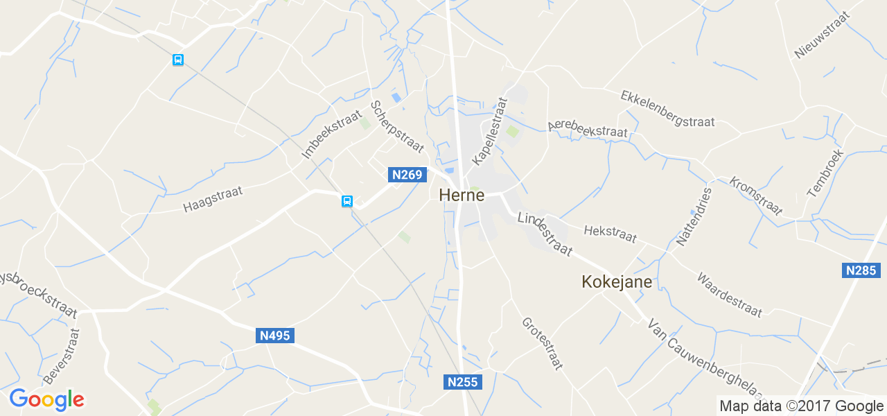 map de la ville de Herne