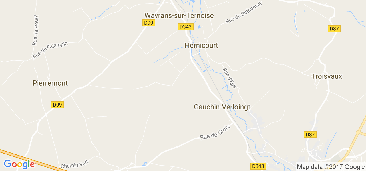 map de la ville de Hernicourt