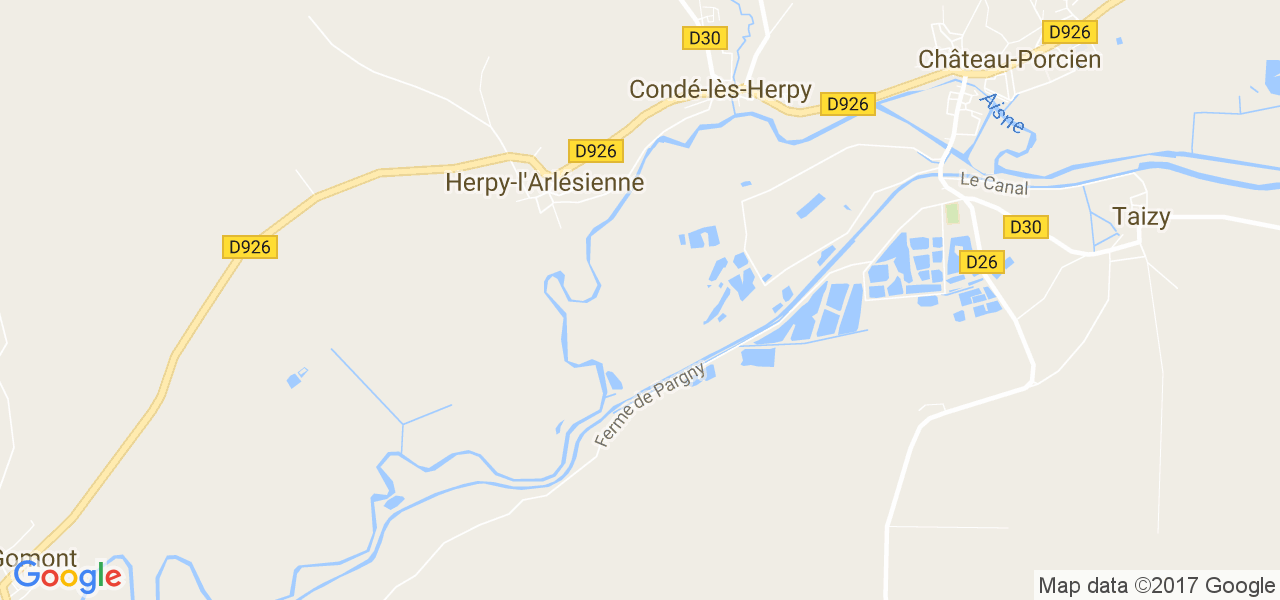 map de la ville de Herpy-l'Arlésienne