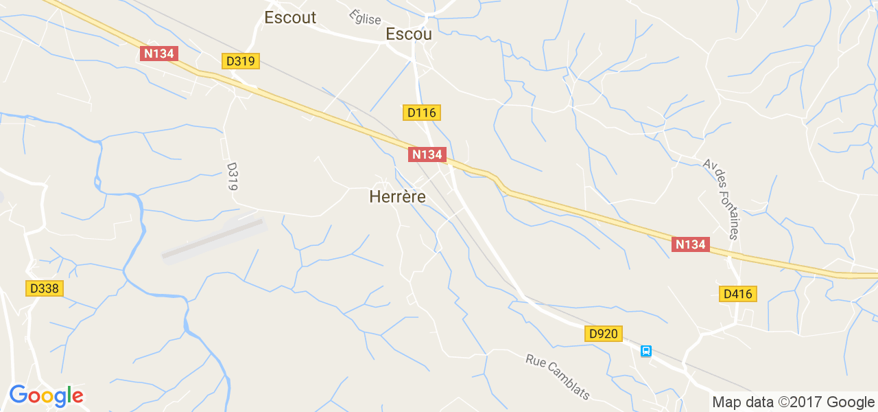 map de la ville de Herrère