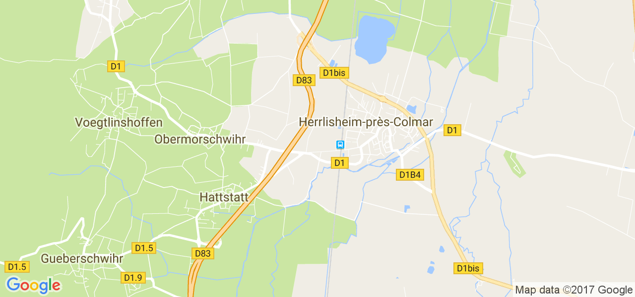 map de la ville de Herrlisheim-près-Colmar