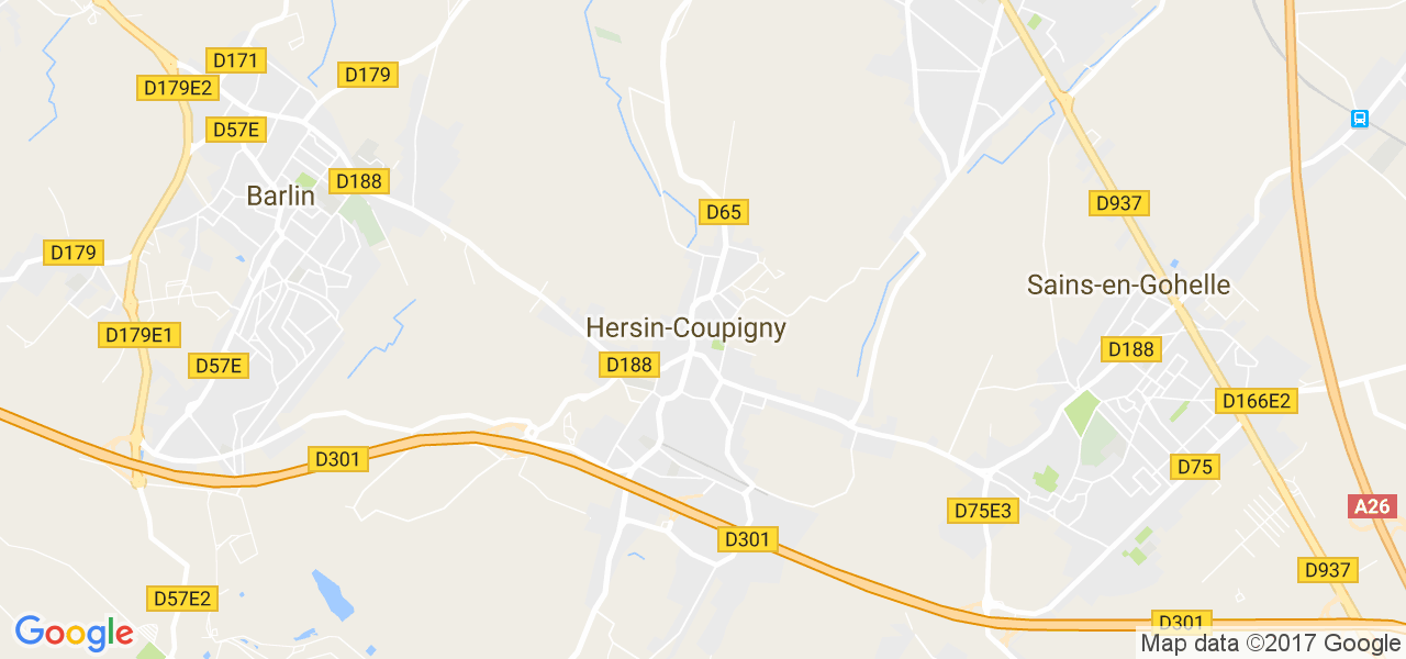 map de la ville de Hersin-Coupigny