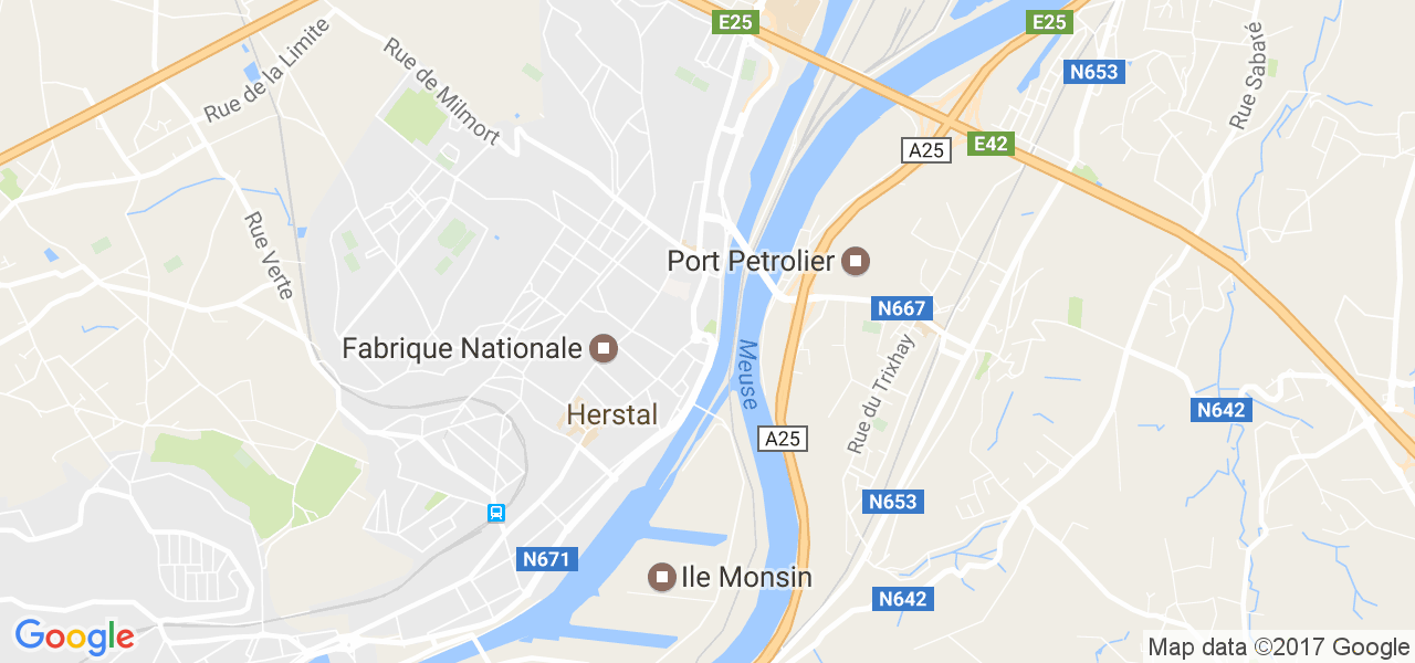 map de la ville de Herstal