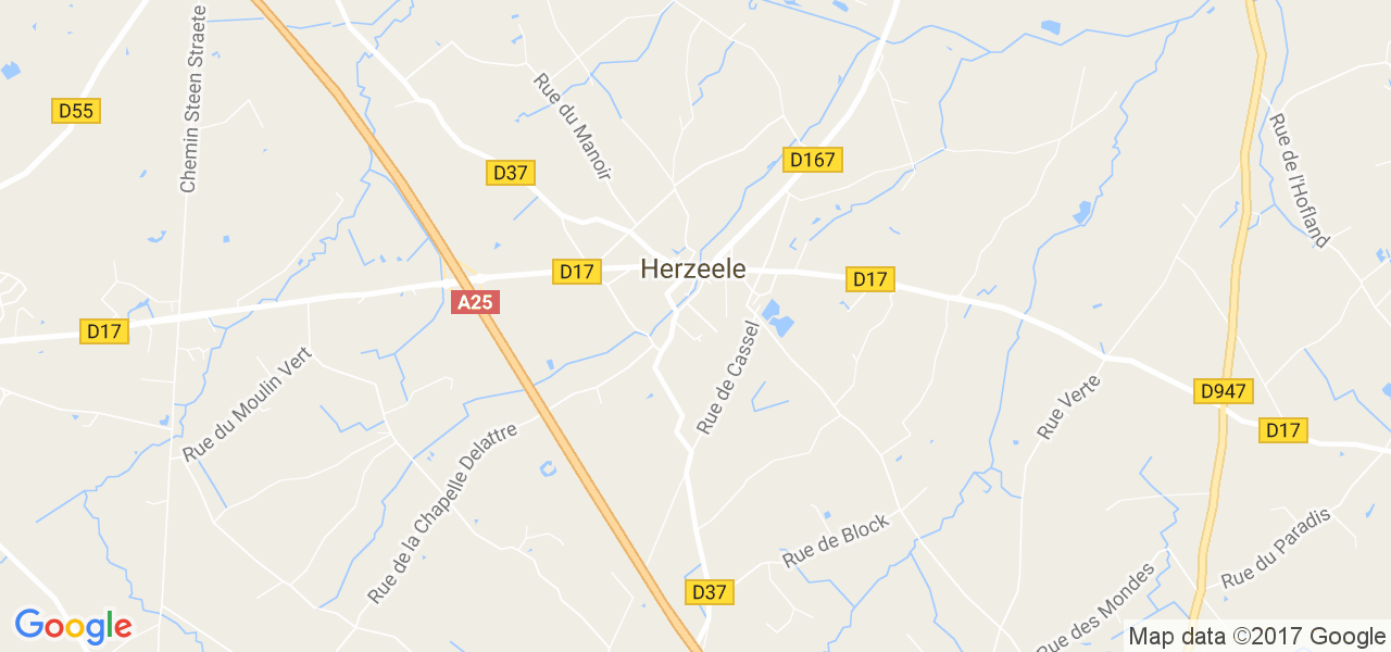 map de la ville de Herzeele