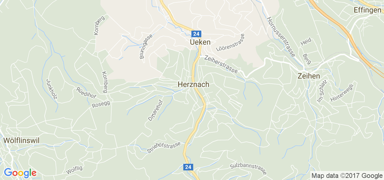 map de la ville de Herznach