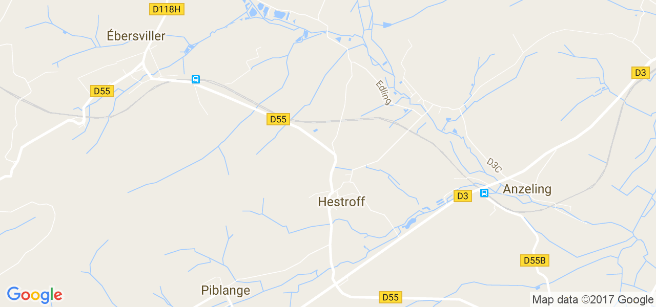 map de la ville de Hestroff